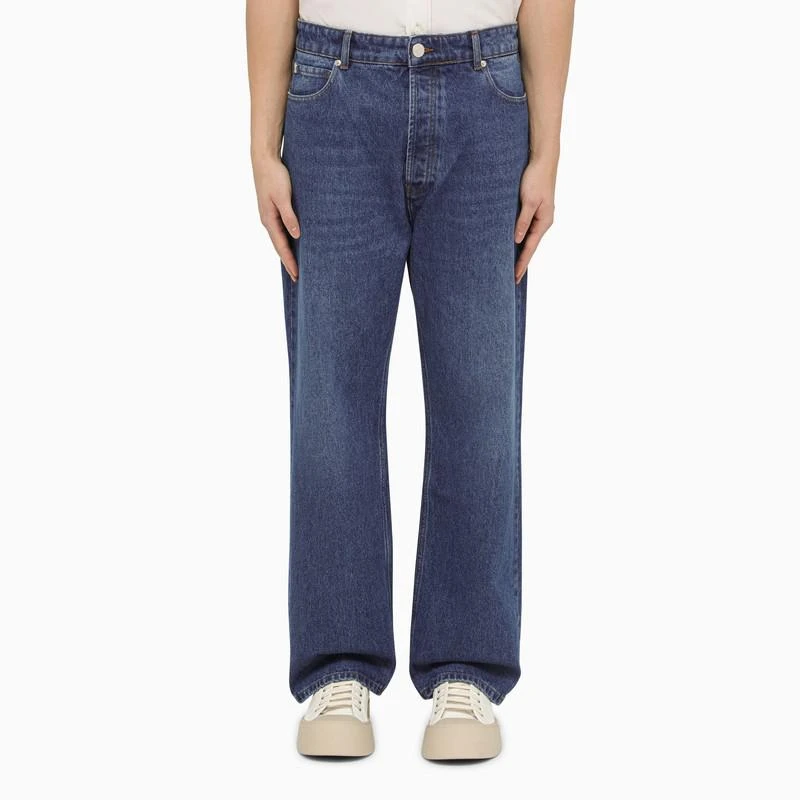 AMI Blue regular denim jeans 1