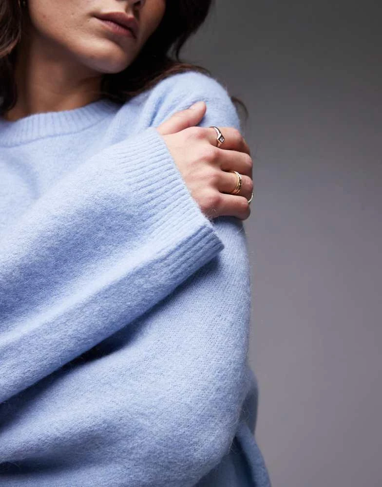 ARKET ARKET super soft alpaca and wool blend relaxed sweater in blue 3