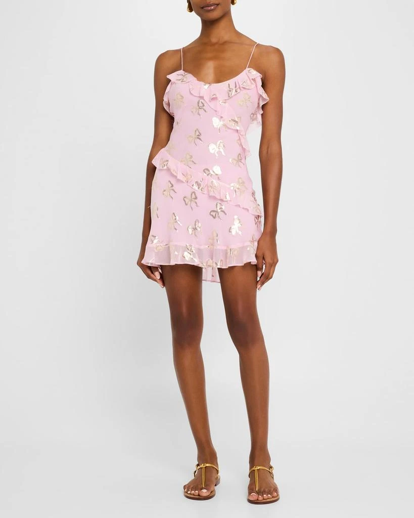 Shop Lomina Silk Metallic Bow Mini Dress on Sale at BeyondStyle  Get 51%  Off Lomina Silk Metallic Bow Mini Dress with Limited-Time Flash Deals,  Exclusive Discounts, and Special Offers. Enjoy Unbeatable