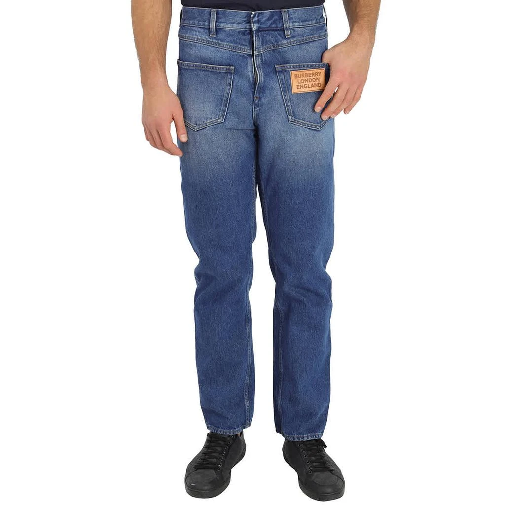 Burberry Burberry Mens Relaxed Fit Reconstructed Denim Jeans, Waist Size 32R 1