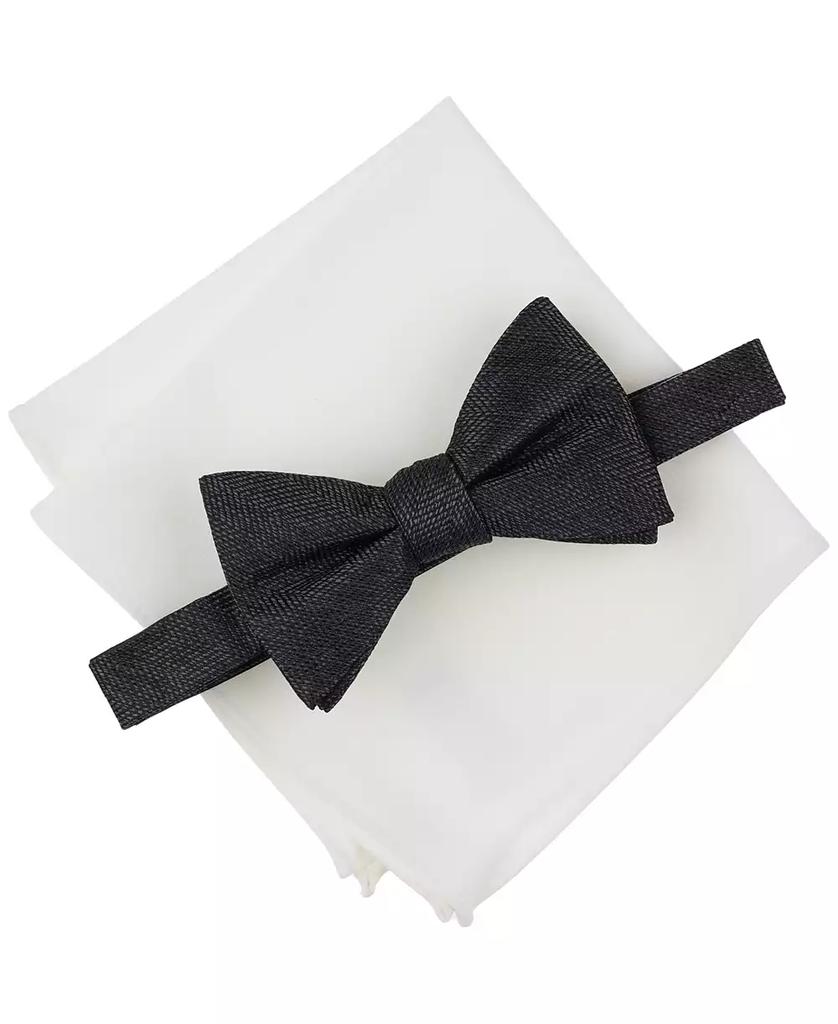 Bar III Men's Chevron Bow Tie & Solid Pocket Square Set, Exclusively at Macy's