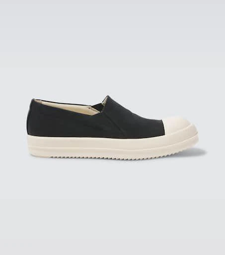 Rick Owens Boat coated denim slip-on shoes 1
