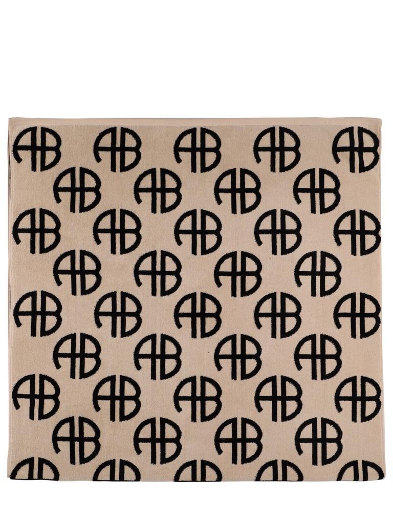 ANINE BING Bahia Monogram Cotton Towel