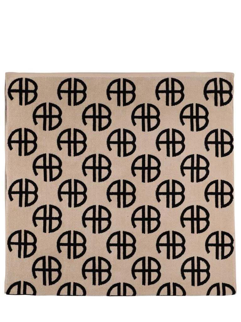 ANINE BING Bahia Monogram Cotton Towel 1