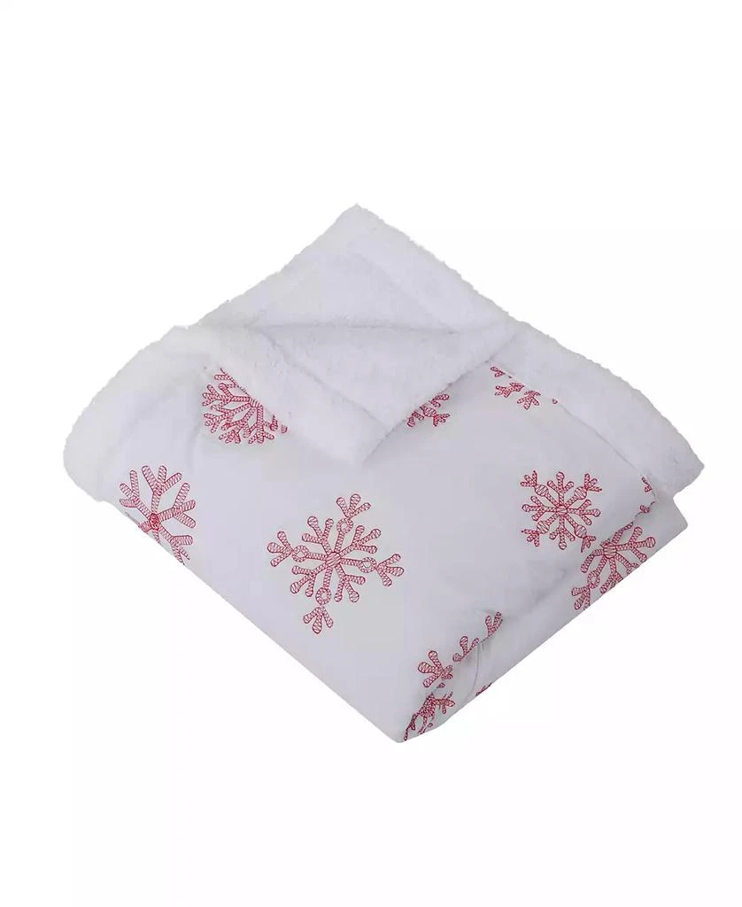 Levtex Snowflake Reversible Sherpa Quilted Throw, 50" x 60" 2