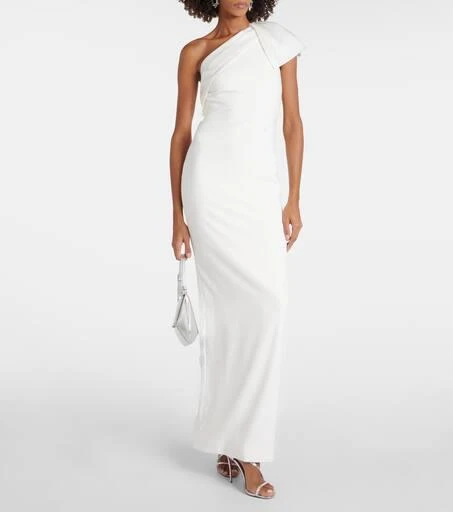 ROLAND MOURET Bridal one-shoulder satin crêpe gown 2