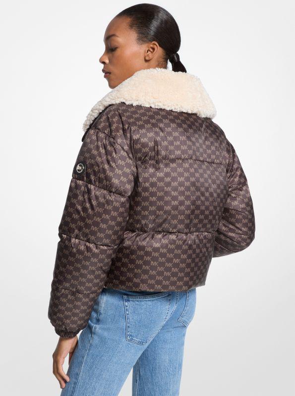 Michael Kors Logo Print and Sherpa Puffer Jacket