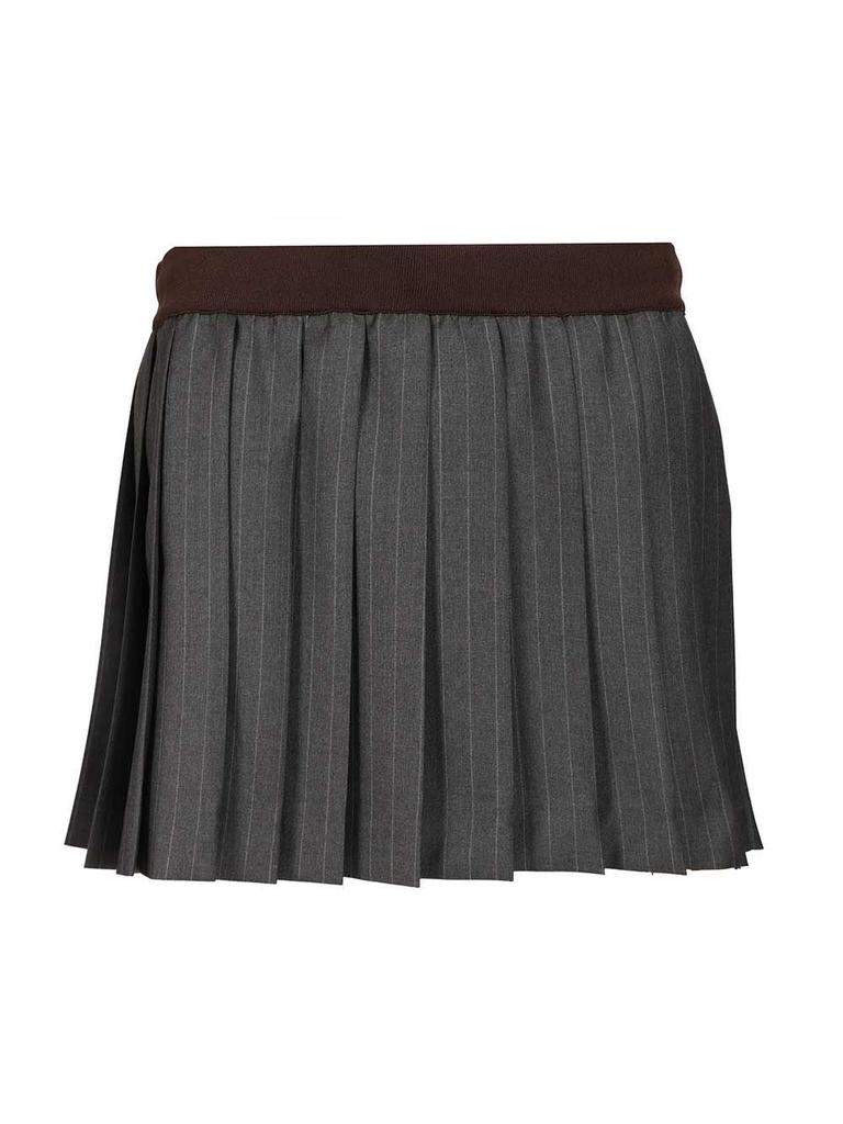 Miu Miu Layered Pleated Mini Skirt – On Sale Now with Up to