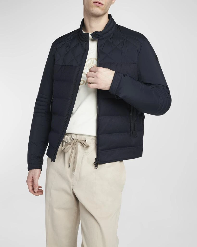 Moncler Men's Tuena Quilted Nylon Biker Jacket 5