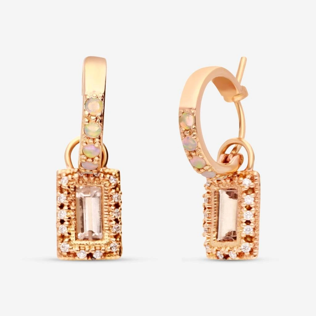 Armenta Armenta 14K Rose Gold & Grey Sterling Silver Huggie Earrings 20503 1