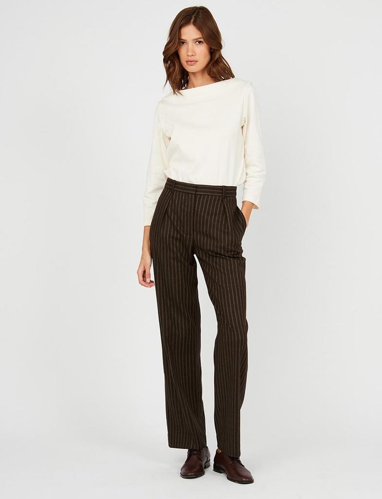 INES DE LA FRESSANGE Hector brown trousers