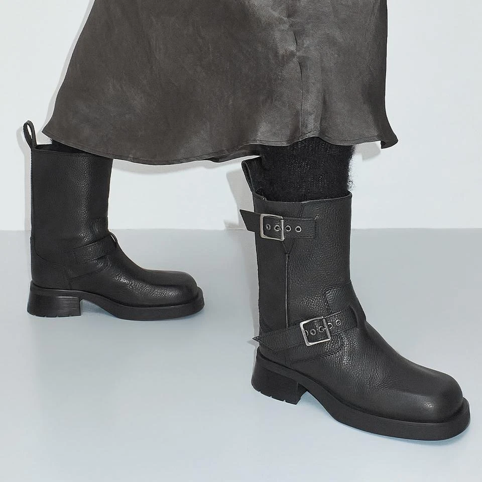 undefined E8 BY MIISTA WOMEN'S RENATE LEATHER BIKER BOOTS 4