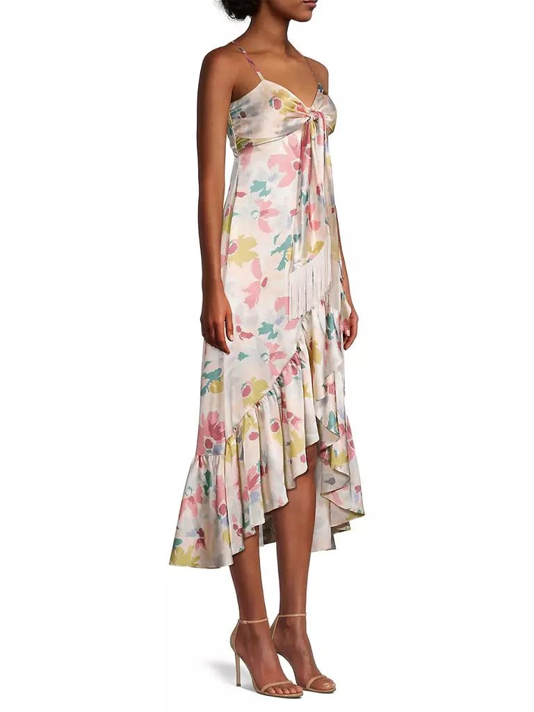 Likely Calista Tie-Front Satin Midi-Dress 4