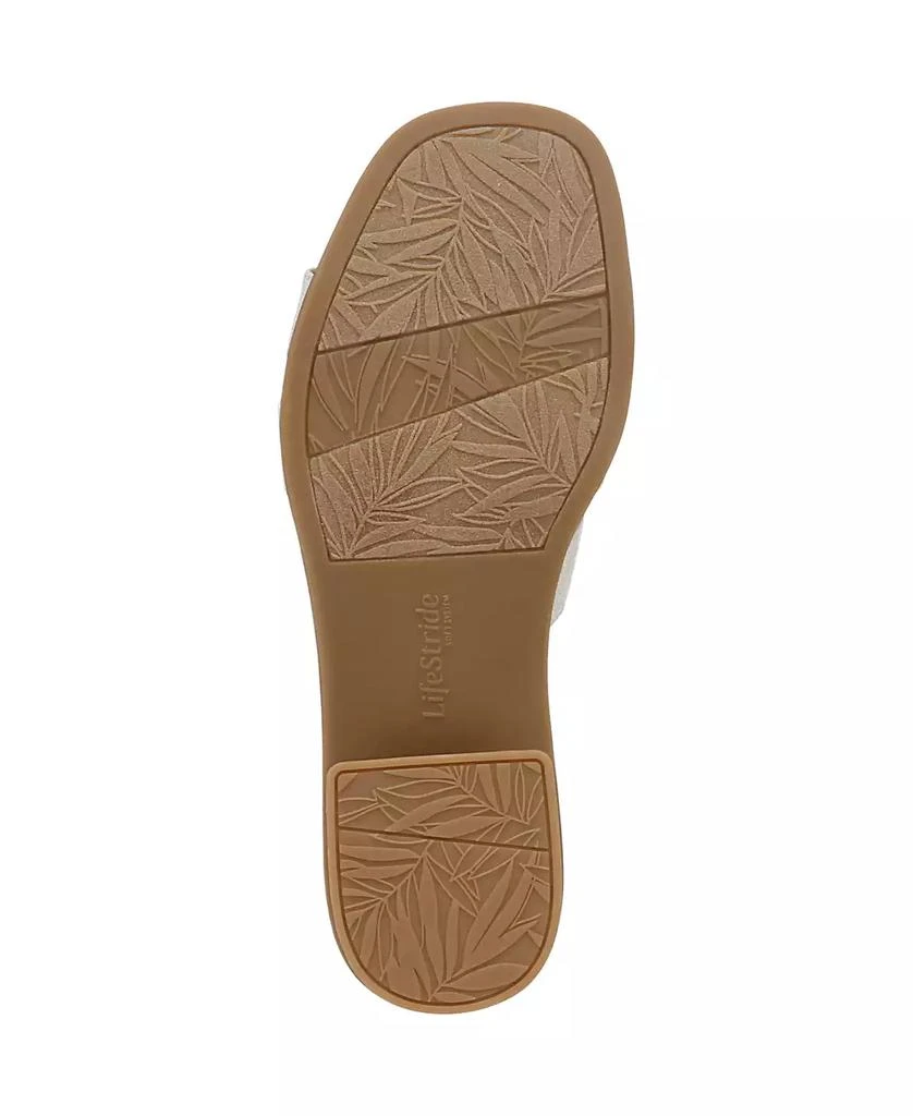 LifeStride Women's Royalty Bit Square Open Toe Slide Sandals 5