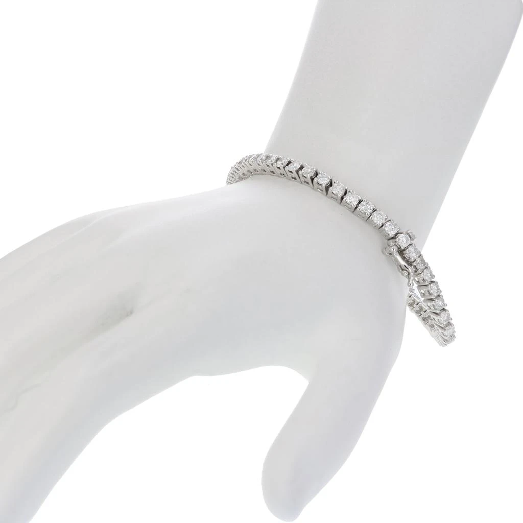 Vir Jewels 5 cttw Diamond Bracelet 14K White Gold Classic Tennis Round Prong Set 7 Inch 2
