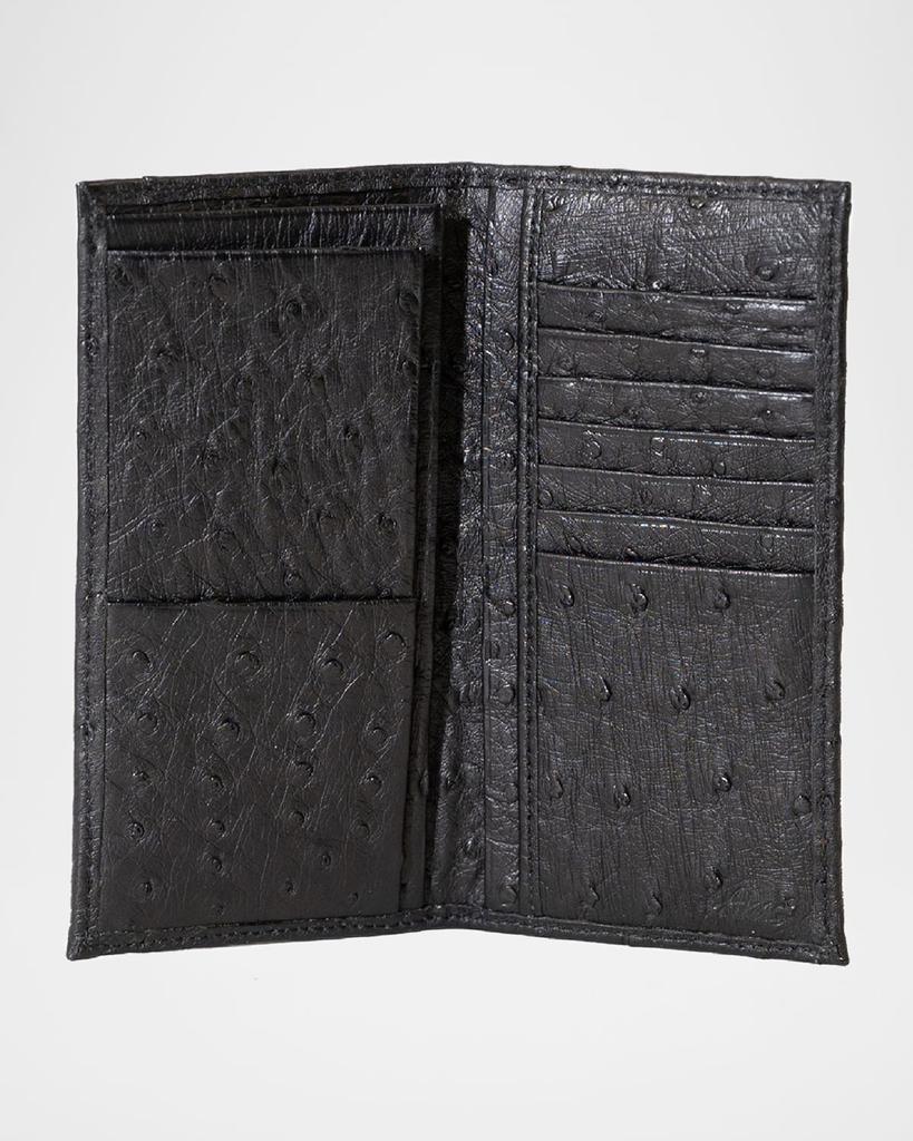 Abas Men's Pocket Secretary Wallet in Ostrich Leather