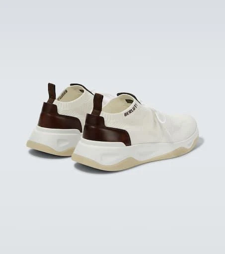 Berluti Shadow knitted leather-trimmed sneakers 6