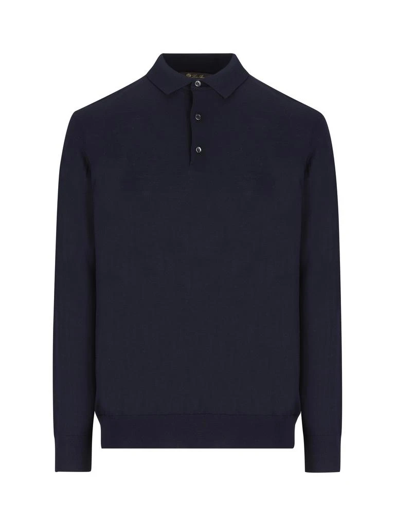 Loro Piana Loro Piana Long-Sleeved Knitted Polo Shirt 1