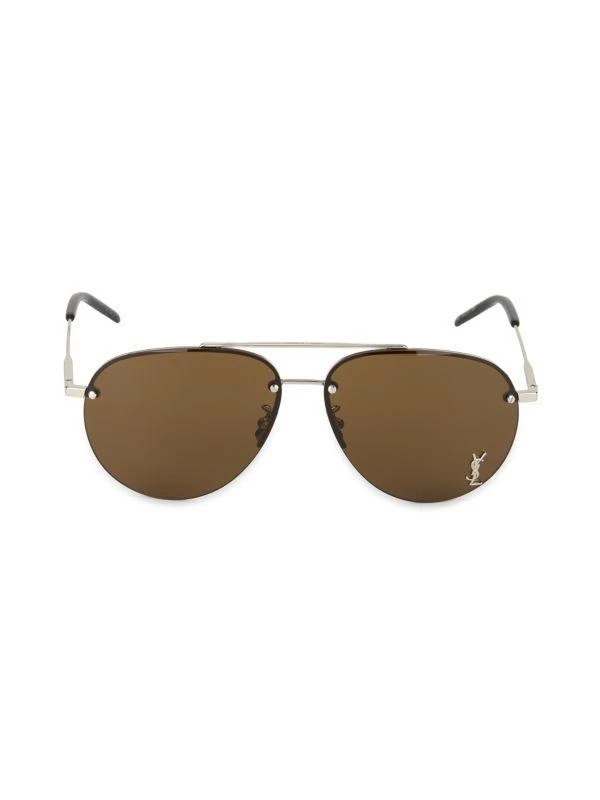 Yves Saint Laurent 63MM Aviator Sunglasses 1