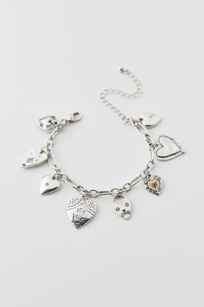 Urban Outfitters Kyla A Lot Of Heart Charm Bracelet