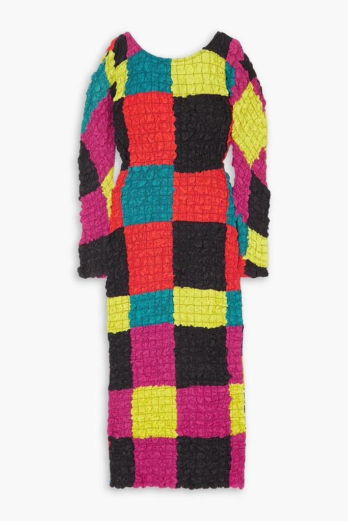 Mara Hoffman Kassia checked TENCEL™ Modal-cloqué midi dress 1