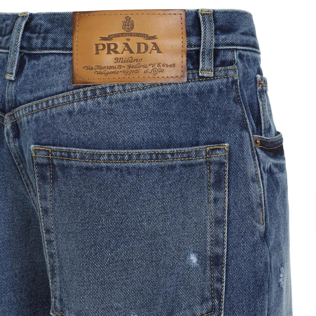 Prada Prada Logo Patch Wide-Leg Jeans 3