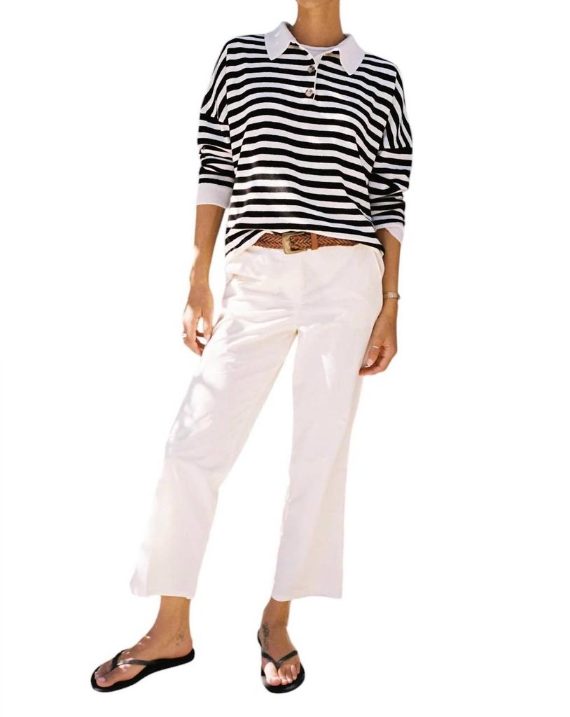 Ciao Lucia Gilma Pullover In Black/white