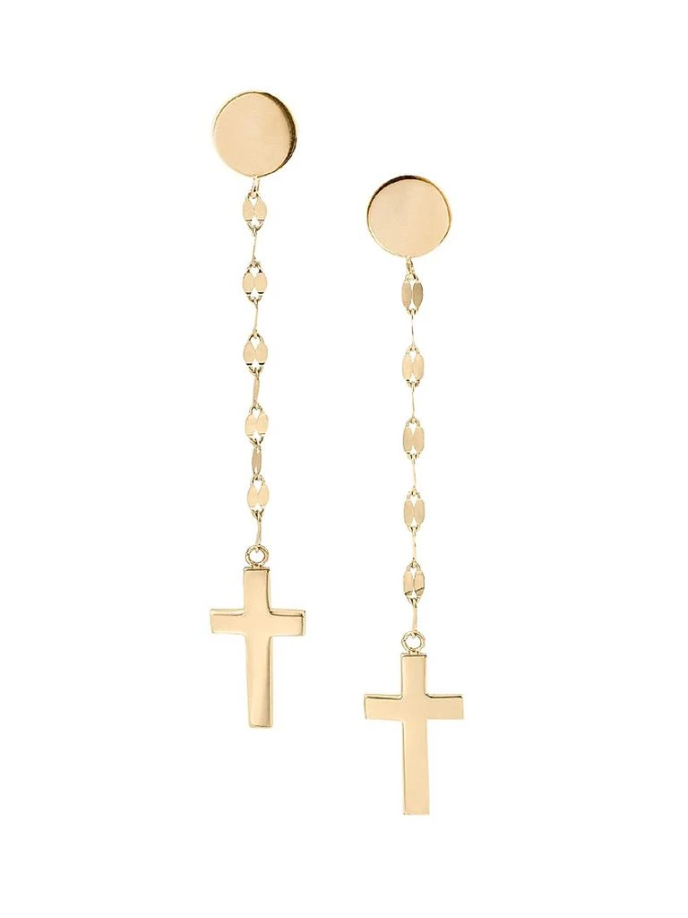 LANA Blake 14K Yellow Gold Cross Earrings 1