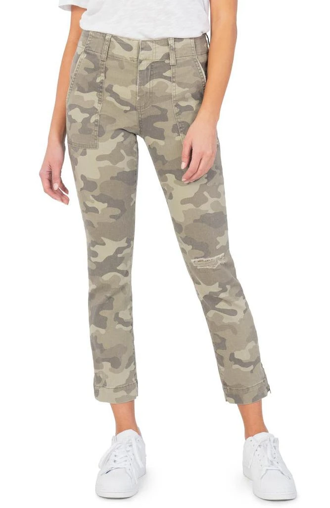 KUT from the Kloth Reese Camo Ankle Slim Straight Leg Pants 1