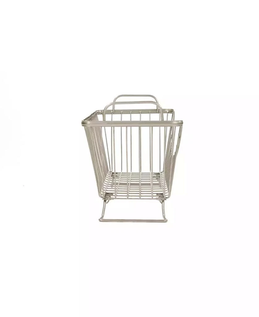Spectrum Diversified Ashley Stackable Wire Basket with Raised Feet and Looped Handles, Small 7