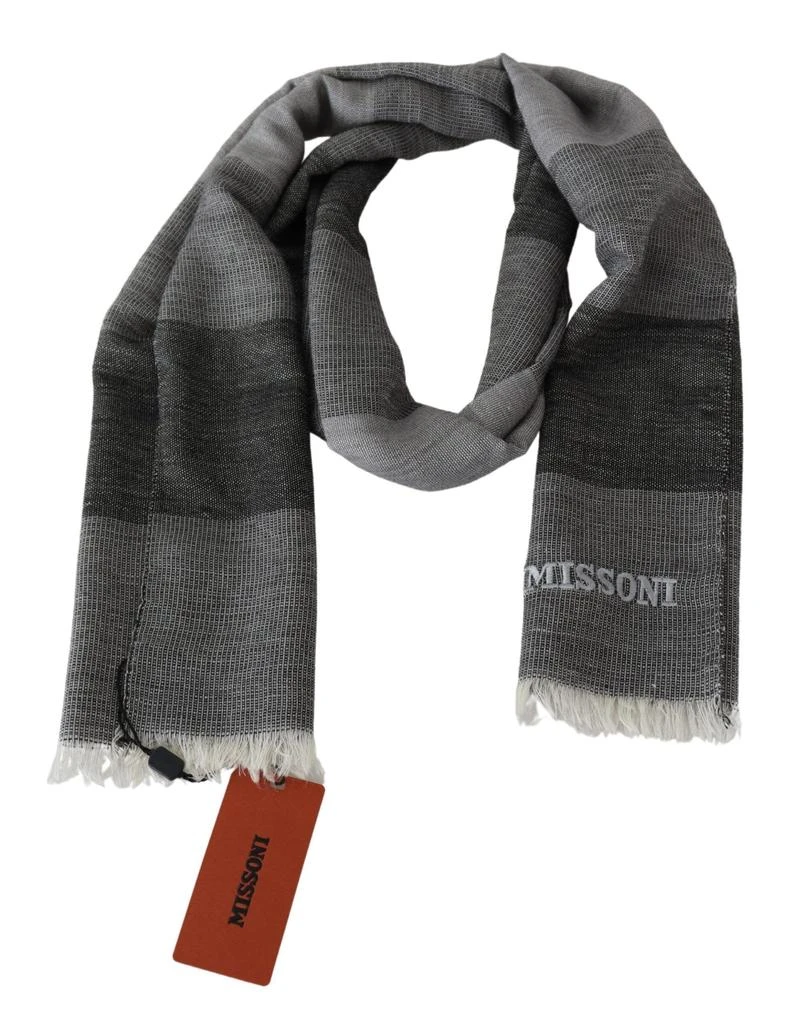 Missoni Striped Wool Unisex Neck Wrap Fringes Men
s Scarf 3