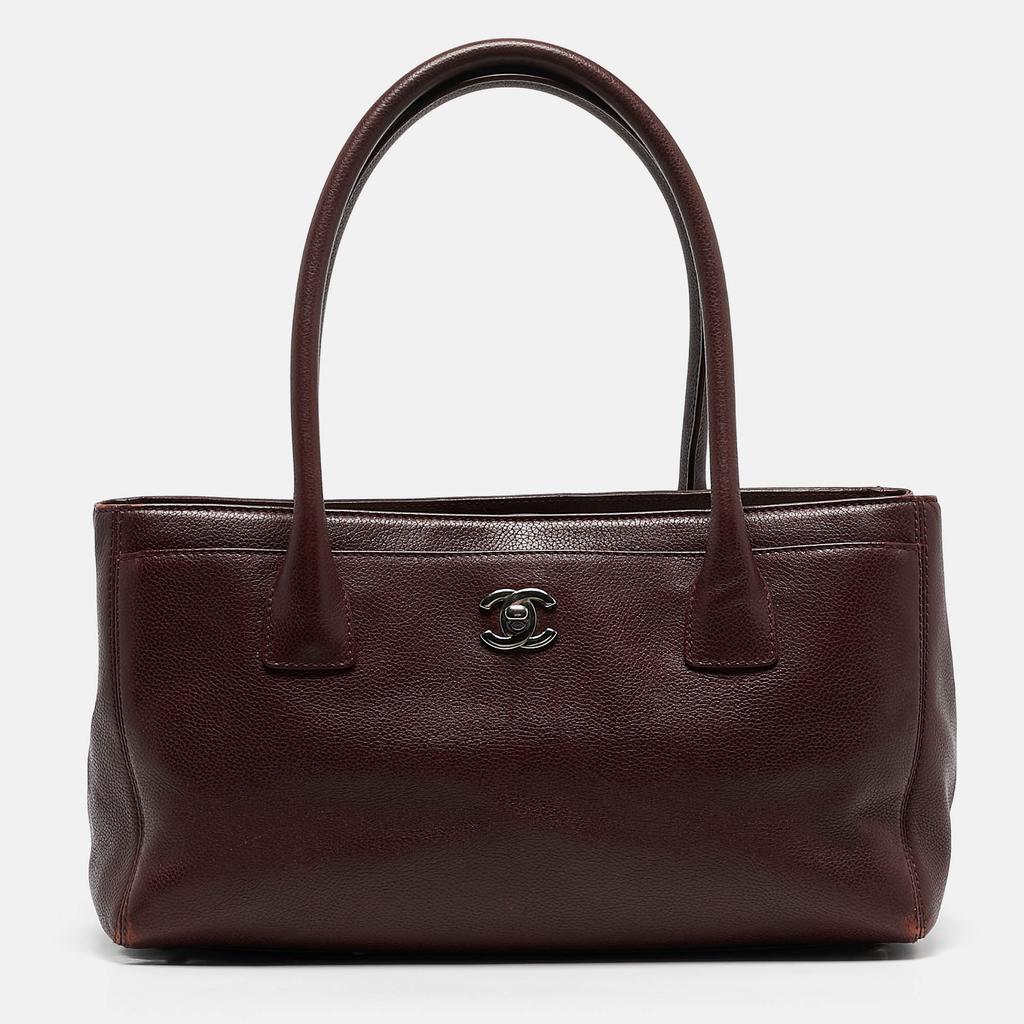 Chanel Chanel Burgundy Leather Small Cerf Shopper Tote