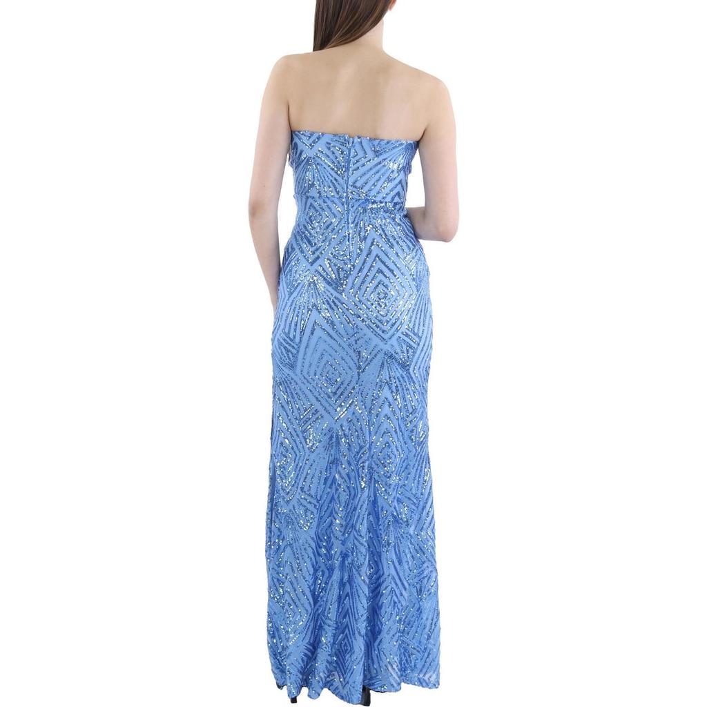 Speechless Juniors Womens Embellished Strapless Evening Dress