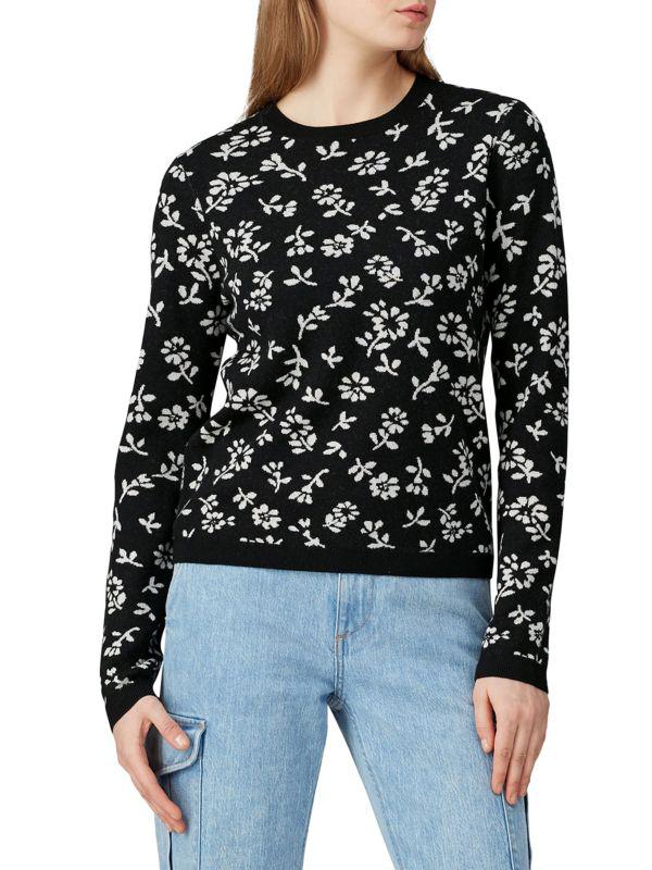 Sandy Liang Floral Merino Wool Sweater