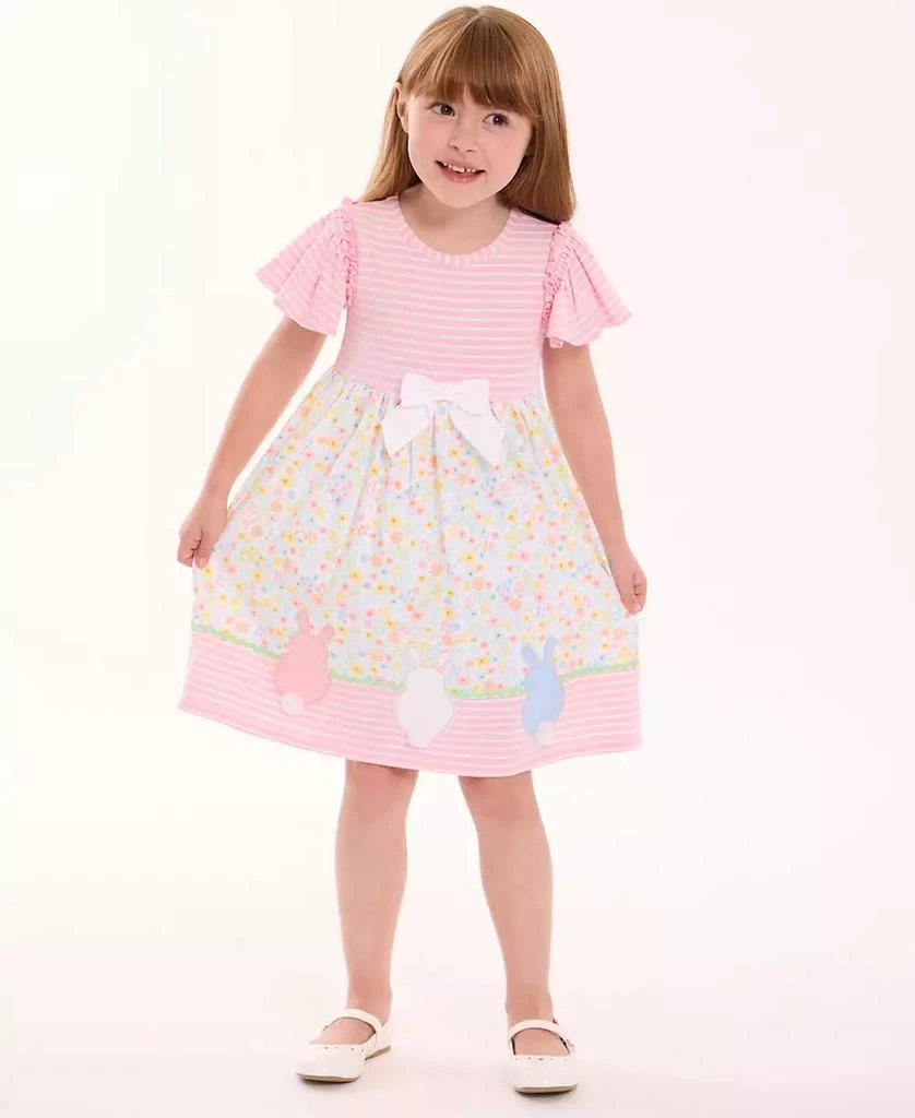Bonnie Jean Little Girls Bunny Tail Applique Dress 2