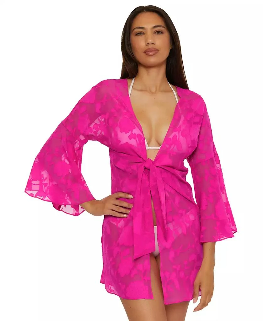 Becca Women
s Victoria Garden Burnout Tunic Cover-Up 1