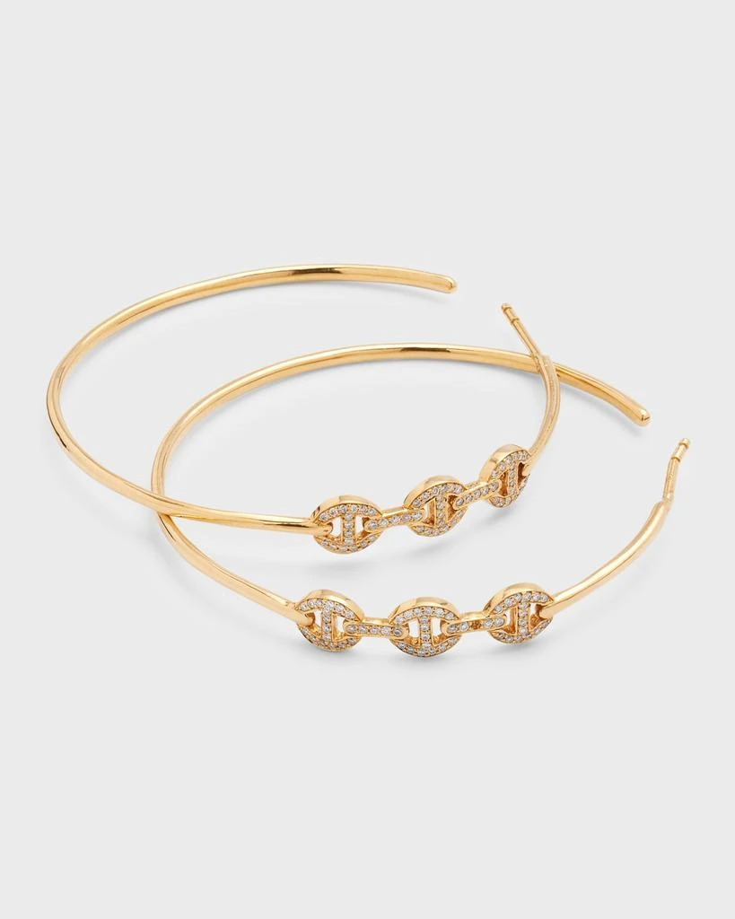 Hoorsenbuhs 18K Yellow Gold Hoop Earrings with Diamonds 3