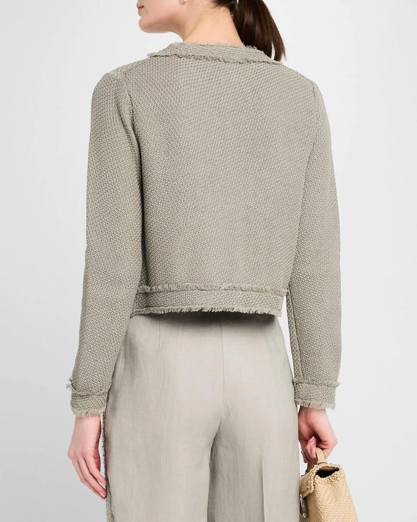 Lafayette 148 New York Textured Stitch Cropped Jacket 3