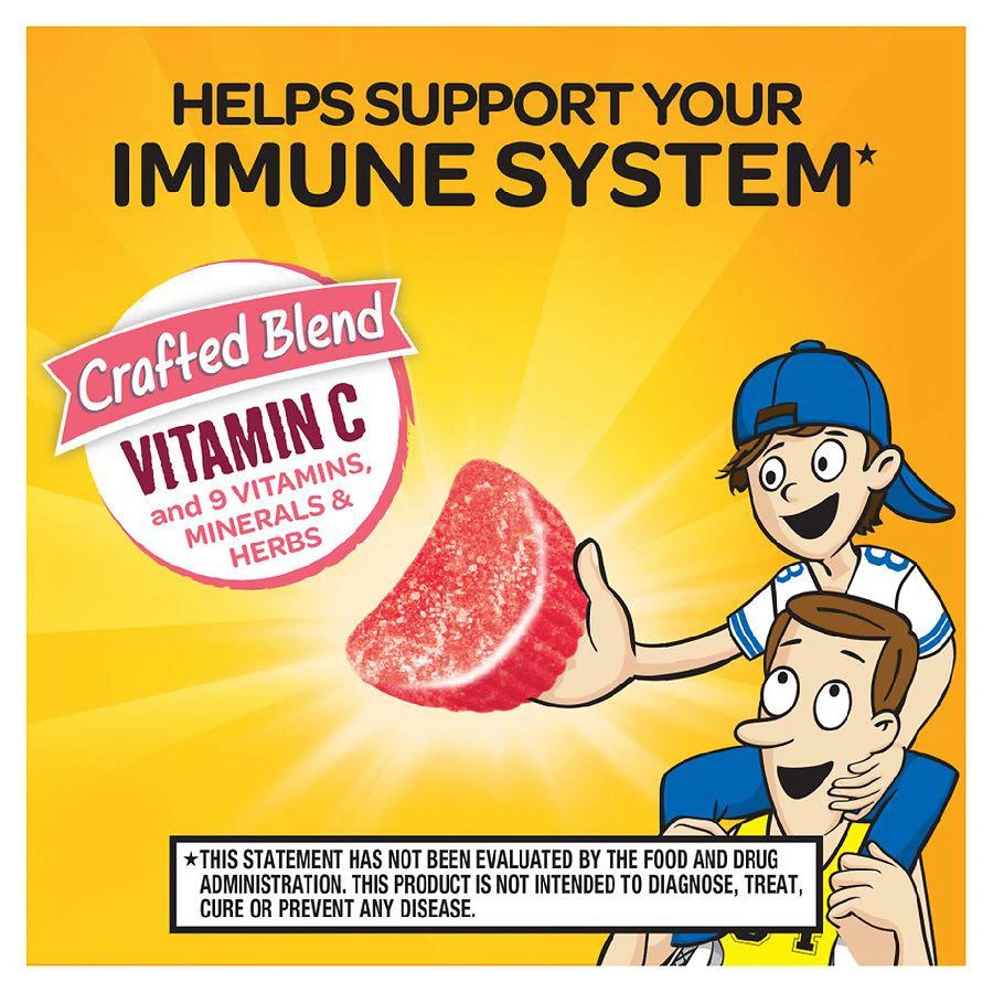 Airborne Vitamin C, E, Zinc, Minerals & Herbs Kids Immune Support Supplement Gummies Assorted Fruit 6