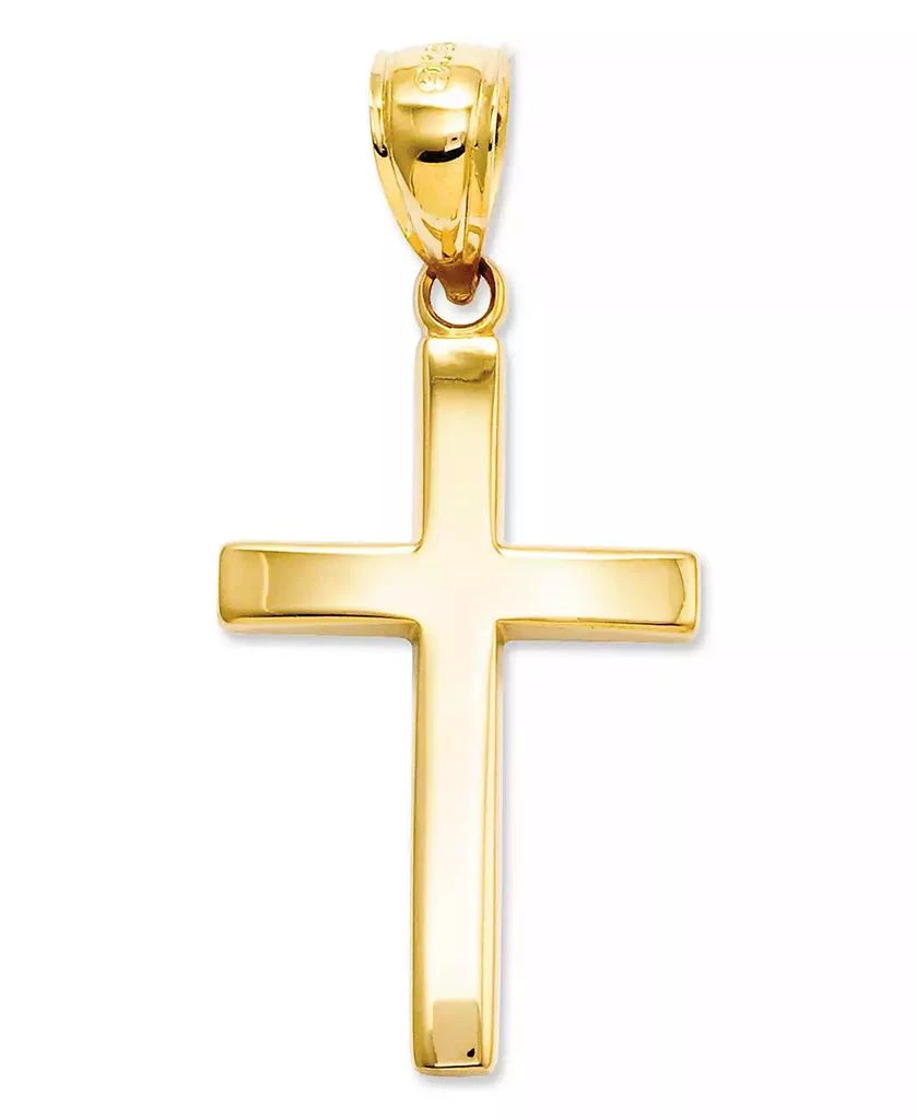 Macy's 14k Gold Charm, Polished Cross Charm 1