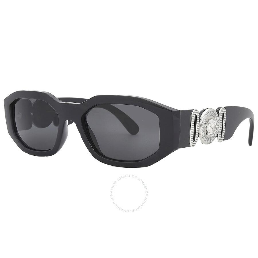 Versace Dark Gray Geometric Unisex Sunglasses VE4361 542287 53