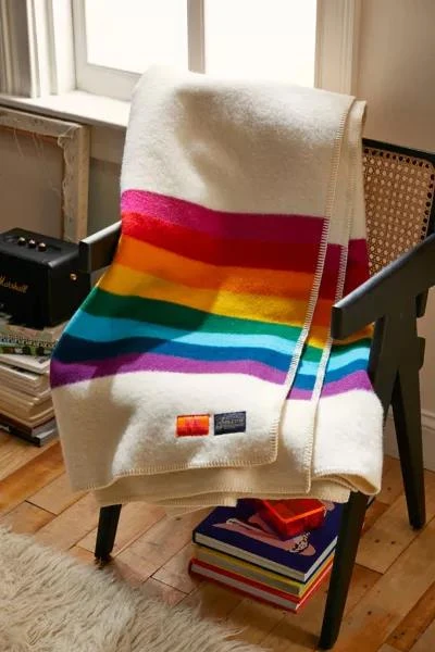 Pendleton Pendleton UO Exclusive Rainbow Wool Bed Blanket 1