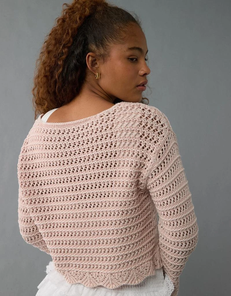 AE AE Ballet Neck Open Knit Sweater 2