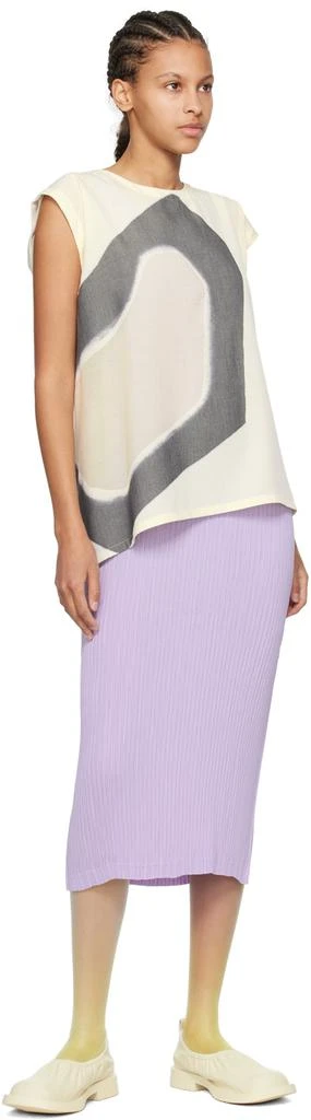 Issey Miyake Purple Hatching Pleats 2 Midi Dress 4