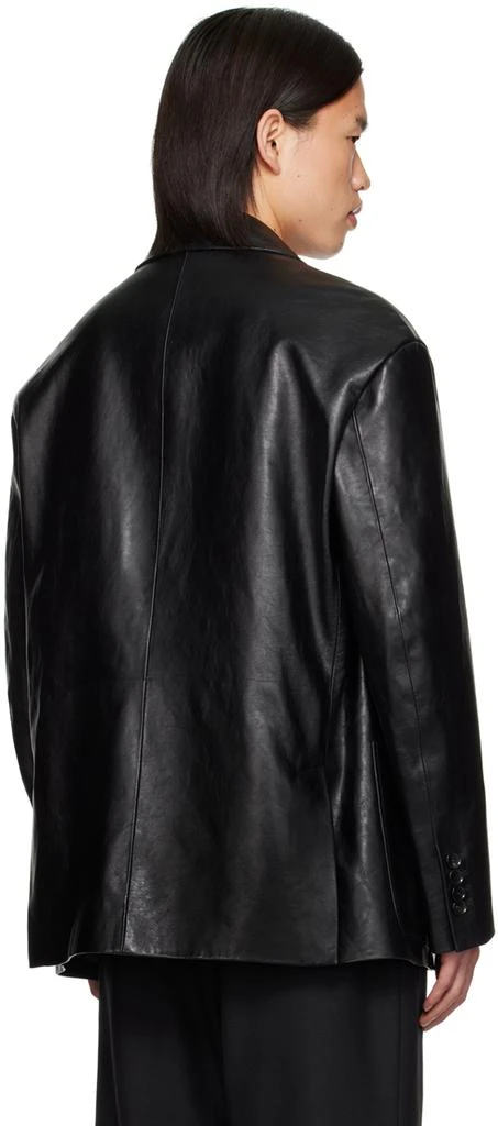 Bally Black Notched Leather Jacket 3