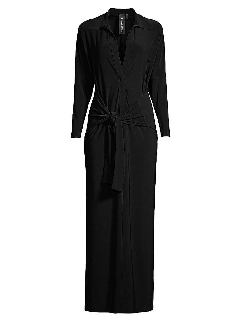 open lace back dress Norma Kamali Super Oversized Boyfriend Shirt Flared Mini Dress