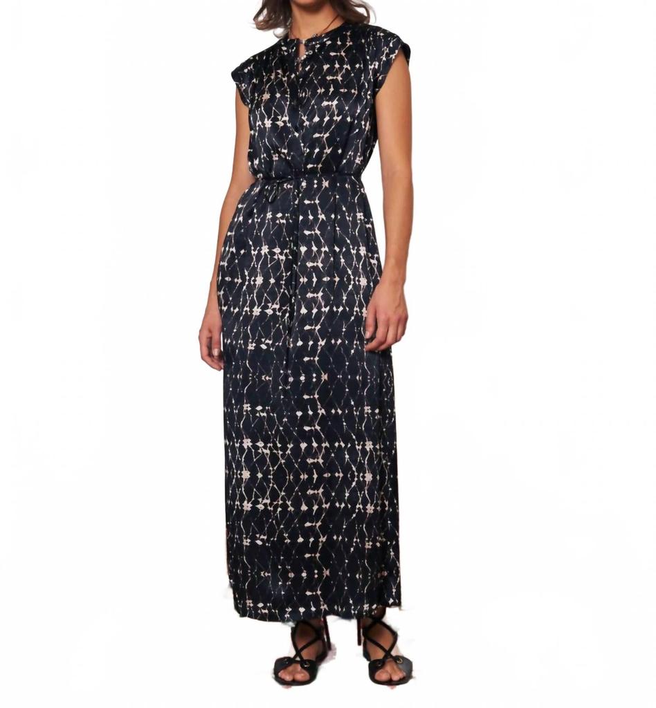 RAQUEL ALLEGRA Zaire Midi Dress In Charcoal