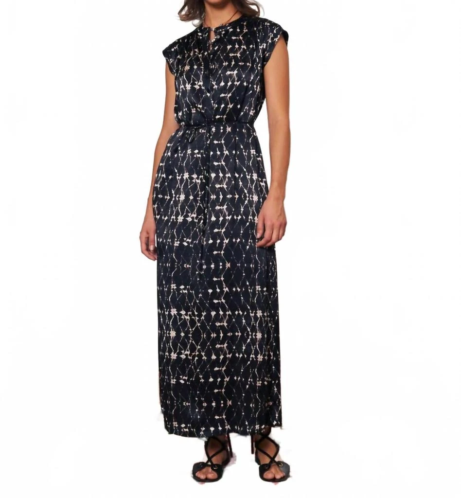 RAQUEL ALLEGRA Zaire Midi Dress In Charcoal 1