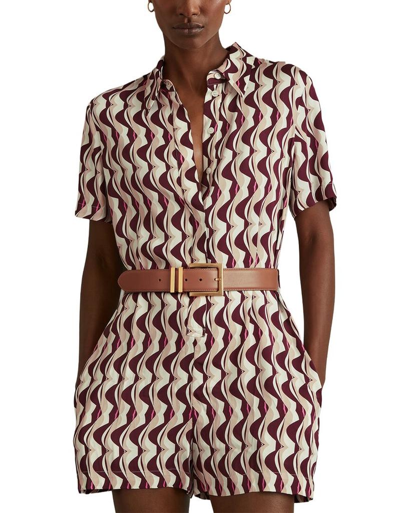 REISS Greta Print Playsuit