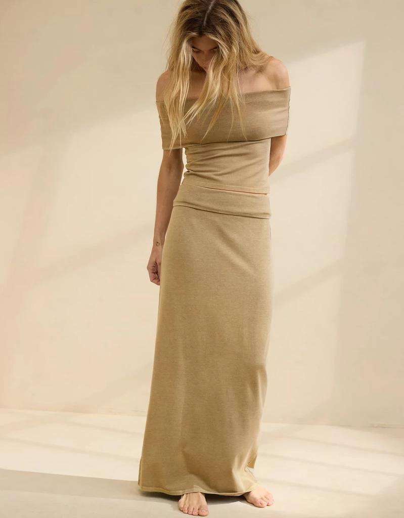 Aerie Aerie Chill Up Foldover Maxi Skirt 2